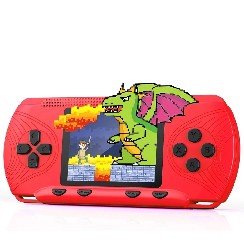 Gamplae Red Handheld Gaming Console with Accessories